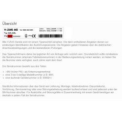 Fettfiltereinsatz für DA-SL9 Dunstabzug von V-ZUG
